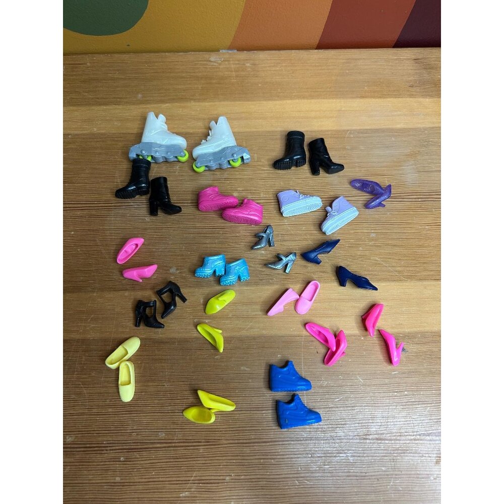 Vintage Y2K Barbie 90s roller skates shoes high heels shoes lot slippers